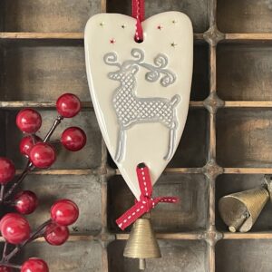 REINDEER AND BELL DECORATION